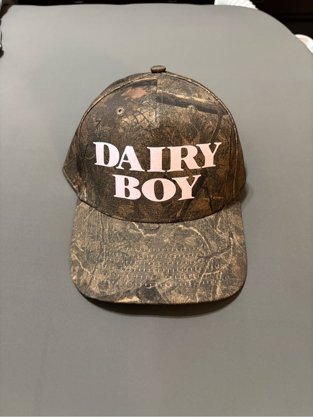 Dairy Boy Brown Camo Pink Baseball Cap